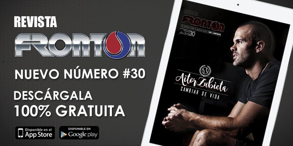 Aitor Zubieta es portada en la Revista Frontón