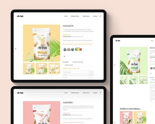 Desarrollo y diseño de la página Web Air Nuts