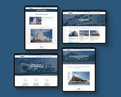 Página Web y diseño UI constructora Opacua SL