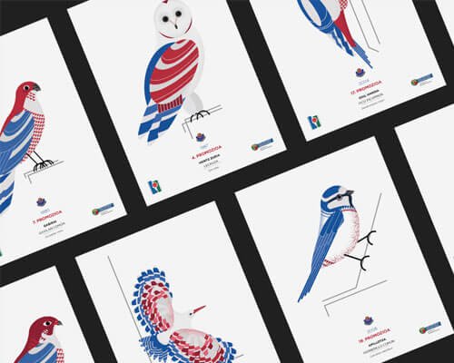 Ilustraciones de insignias para las diferentes promociones de la Ertzaintza